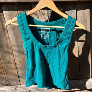 Big Bud Press cropped tank top in teal!